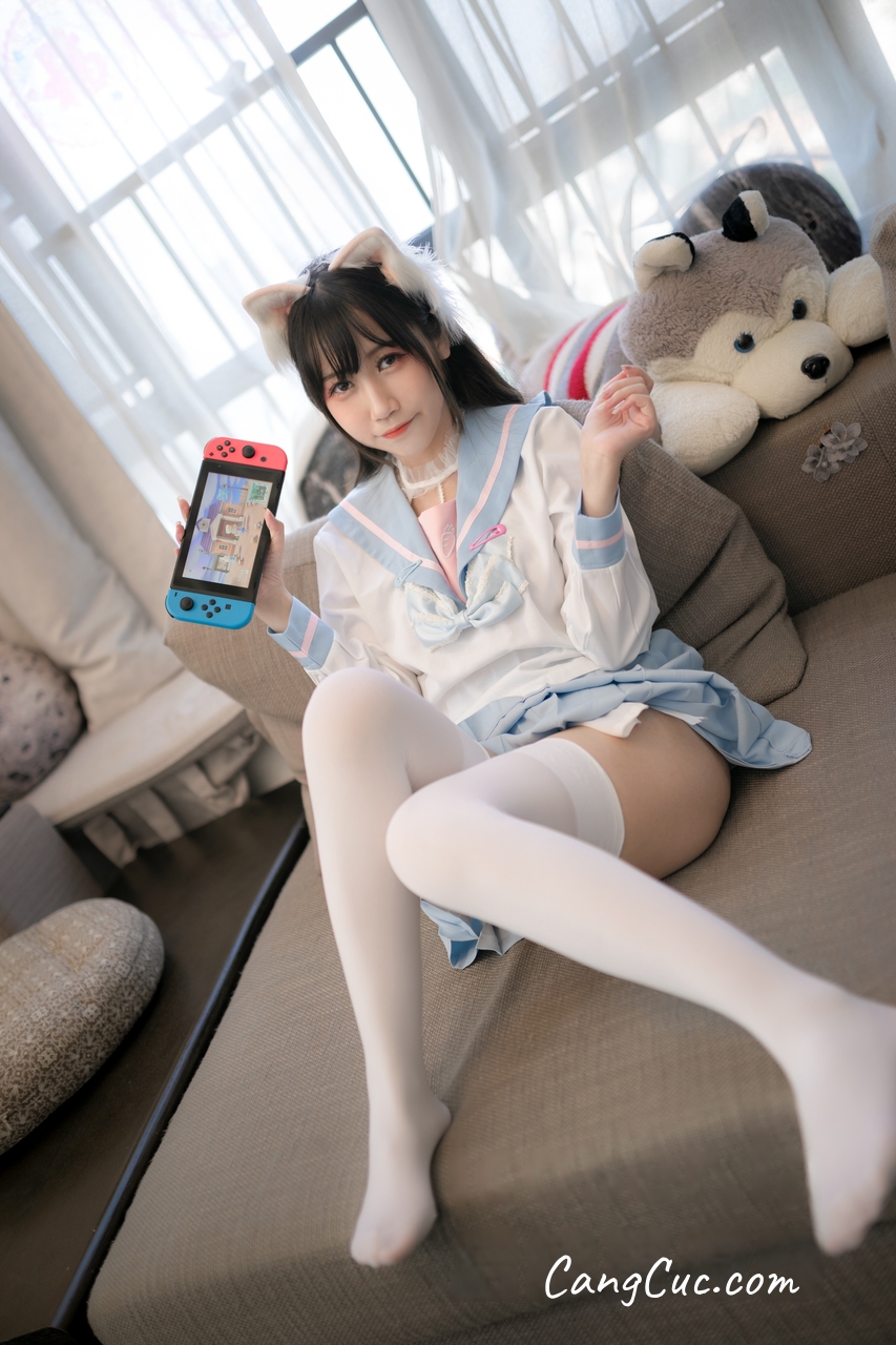 Coser@不呆猫 – 白色兔子JK